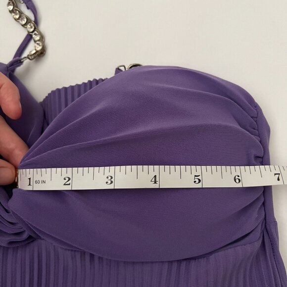 Preloved Chic Pleated Lavender Maxi Dress w/ Strappy Details from Argentina S-M - Picture 11 of 16